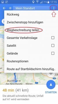 Google Maps Webbeschreibung teilen