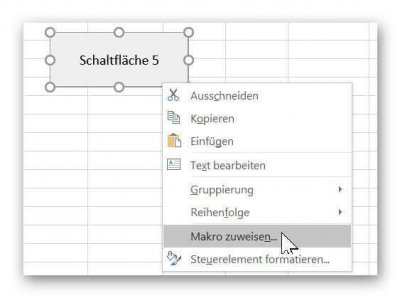 Button in Excel 2016 umbenennen