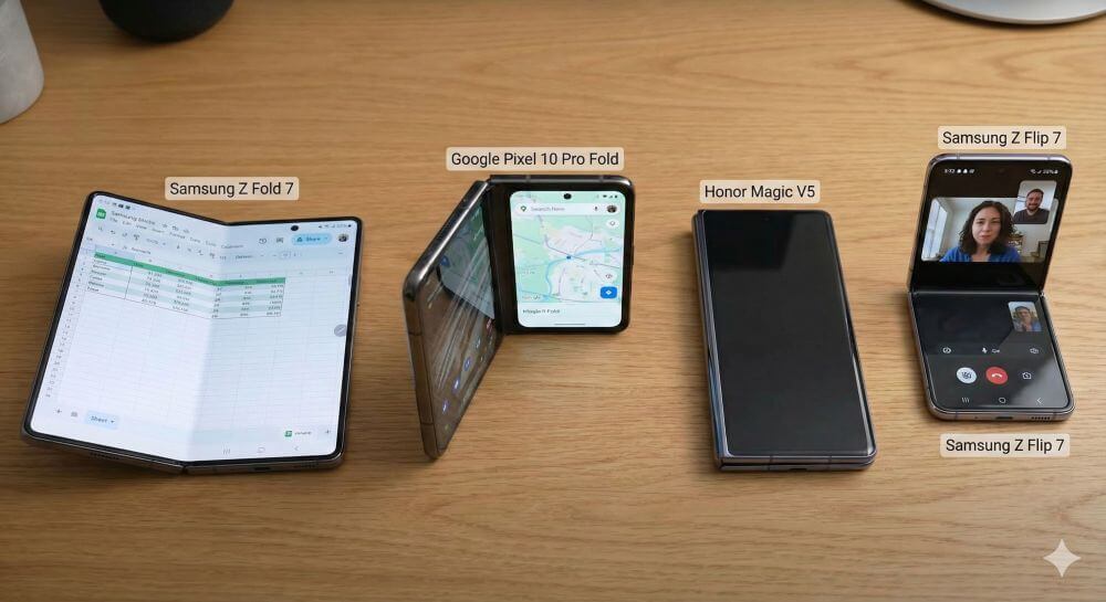 foldable smartphone im vergleich