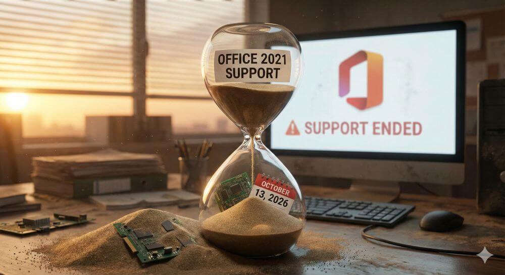 office 2021 support-ende