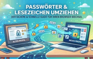 Passwörter und Lesezeichen sicher umziehen