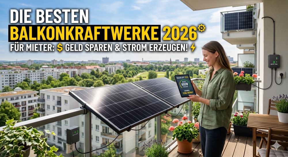 Balkonkraftwerk 2026 Die Top 5 Systeme für Mieter